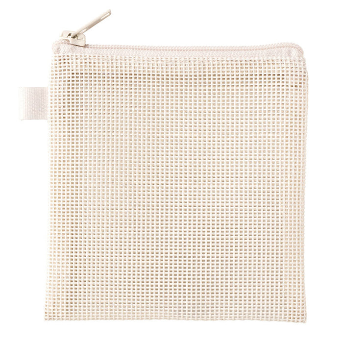 ハードメッシュフラットポーチ(SS)　ナチュラルホワイト