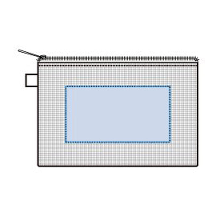 ハードメッシュフラットポーチ(S)　ナチュラルホワイト