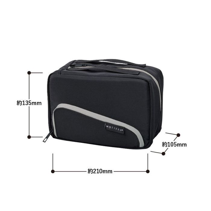 スマホが立てられるクーラーランチポーチ　ブラック