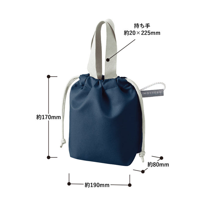 クルリト コンパクトクーラーミニ巾着　チャコールブラック