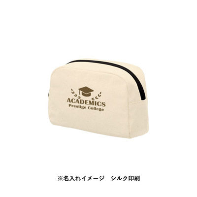 キャンバスファスナーポーチ（Ｓ）　ナチュラル