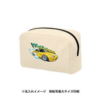 キャンバスファスナーポーチ（Ｍ）　ナチュラル
