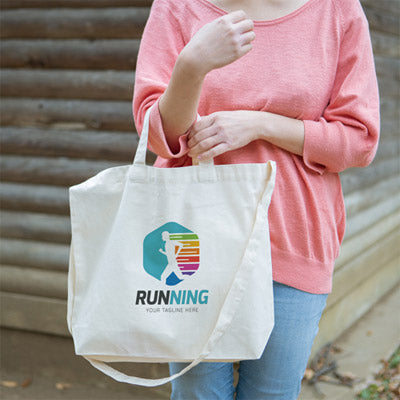 厚手コットンWスタイルバッグ ナチュラル