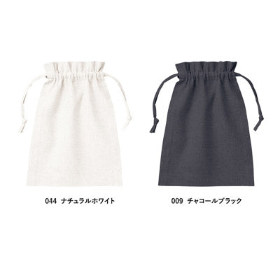 コットンリネン巾着（Ｍ）　ナチュラルホワイト