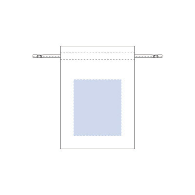 コットンリネン巾着（Ｍ）　チャコールブラック
