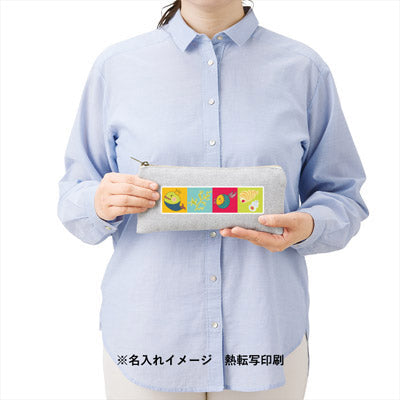 シャンブリックキャンバスフラットポーチ　ロング