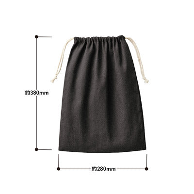 【シルク印刷必須商品】デニムライク巾着（L）