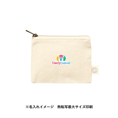 オーガニックコットンキャンバスフラットポーチ（ＳＳ）　ナチュラル