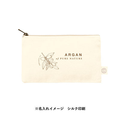 オーガニックコットンキャンバスフラットポーチ（Ｓ）　ナチュラル