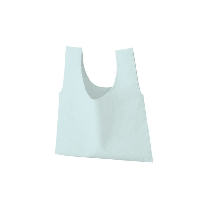 厚手コットンフラットミニマルシェバッグ　オリーブ