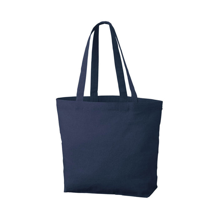 厚手コットンベーシックトート(M)ワイド　ネイビー