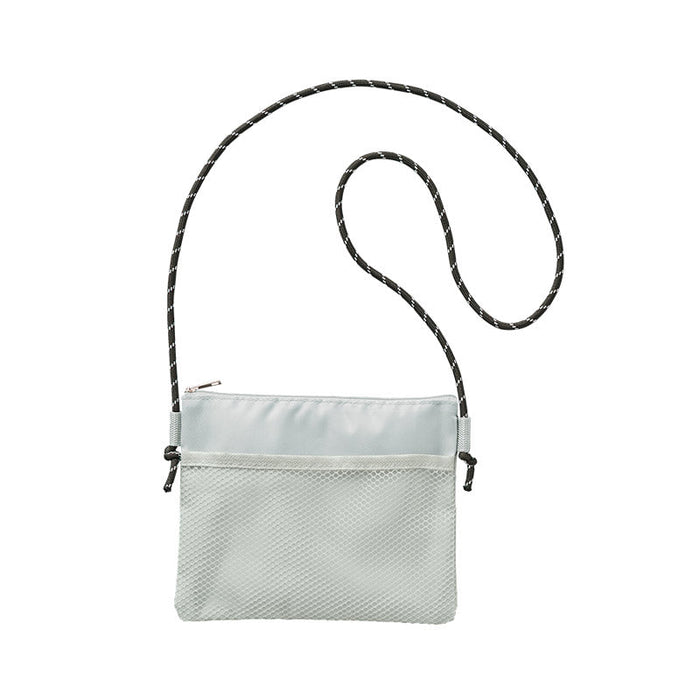 メッシュポケットサコッシュ　グレー