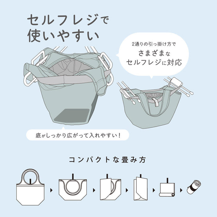 クルリト セルフレジで使いやすいコンパクトクーラーマルシェバッグ　ネイビー