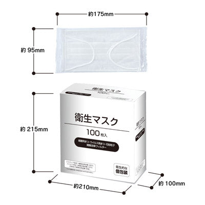 衛生マスク　100枚入り