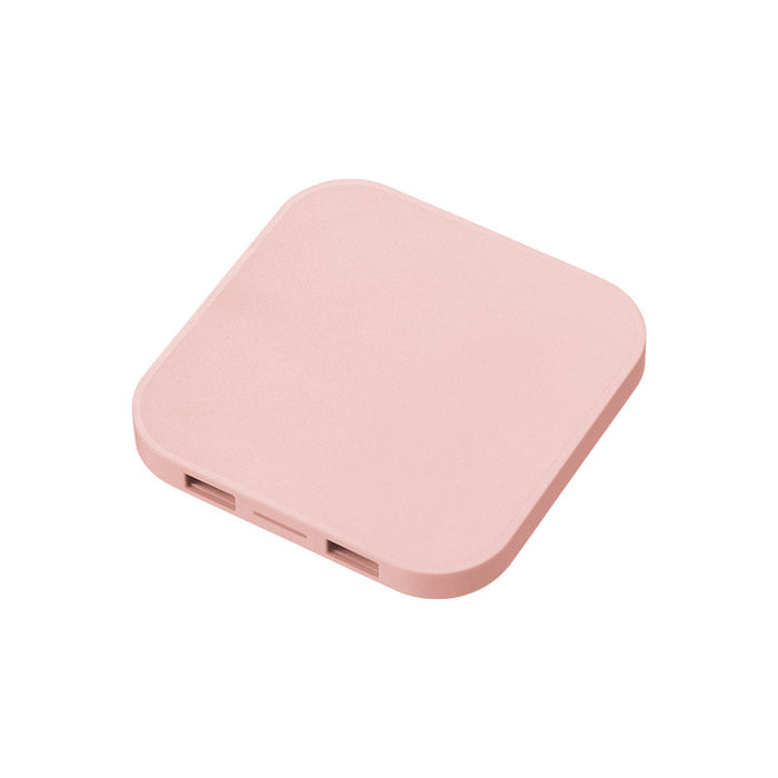 ワイヤレス充電器　スクエア　５Ｗ　スモークピンク