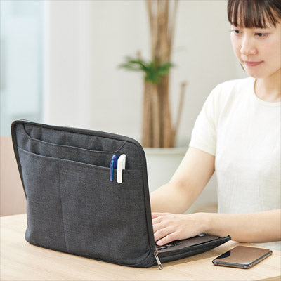 ハンドルがしまえるＰＣバッグ　ブラック