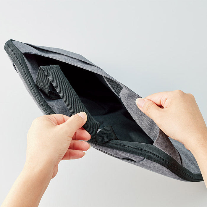 ハンドルがしまえるＰＣバッグ　グレー