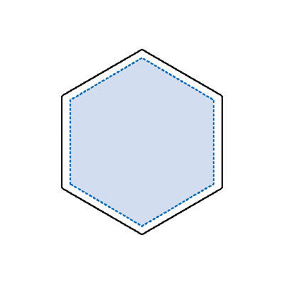 白雲石入り吸水コースター　六角　ホワイト