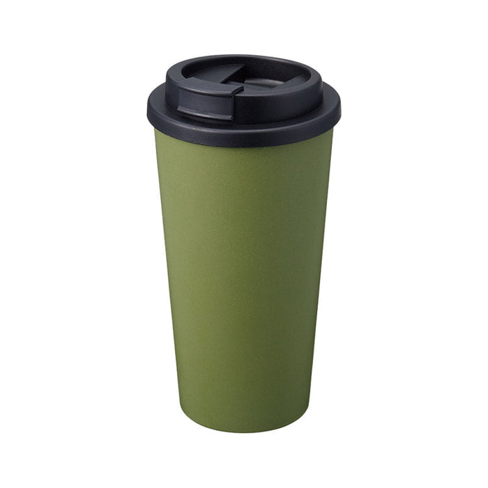 ダブルウォールタンブラー４８０ｍｌ　（バンブーファイバー配合）　カーキ