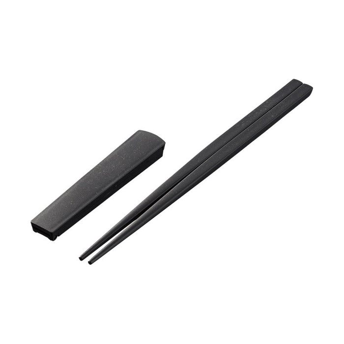 箸キャップ付箸（バンブーファイバー入タイプ）　ブラック
