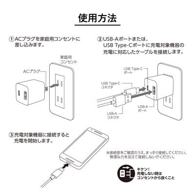 ＰＤ２０Ｗコンセントチャージャー　C＋A　ホワイト