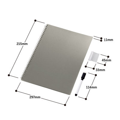 ホワイトボード型A4ノート