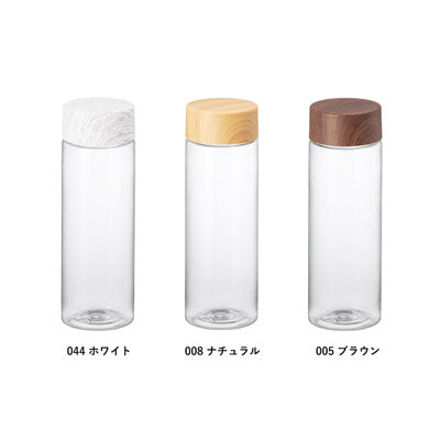 木目調キャップスリムクリアボトル500ml