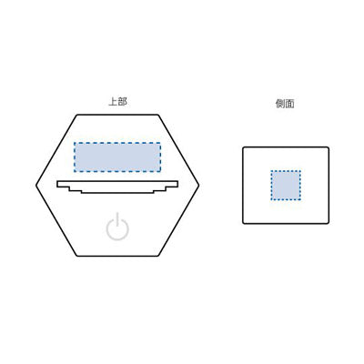 ライティングスタンドラージ 六角(アクリル板対応) ブラック