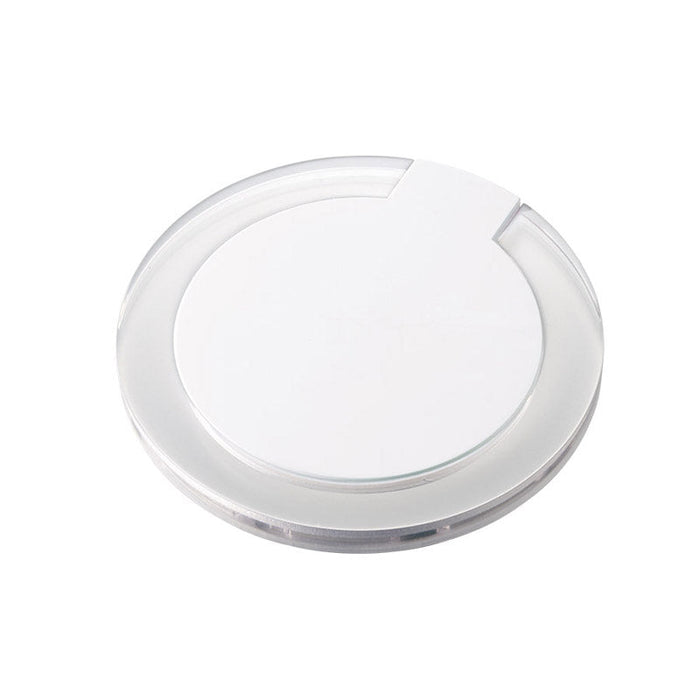 クリアワイヤレス充電器　ラウンド　５Ｗ　ホワイト