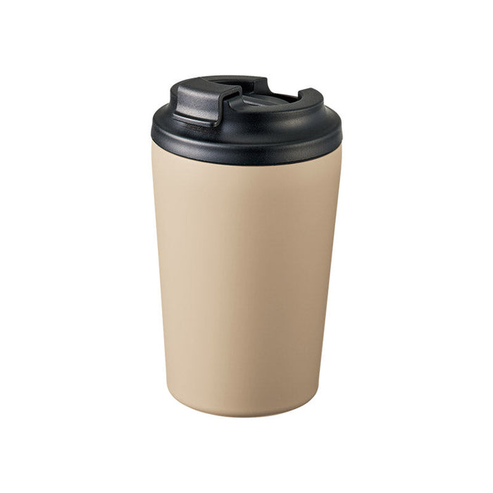 リッド付ステンレスサーモタンブラー３８０ｍｌ　ベージュ