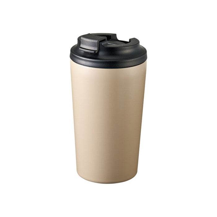 リッド付ステンレスサーモタンブラー４５０ｍｌ　ベージュ