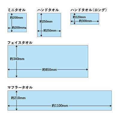 ピクチャースタイル　ミニタオル　昇華転写対応　ホワイト