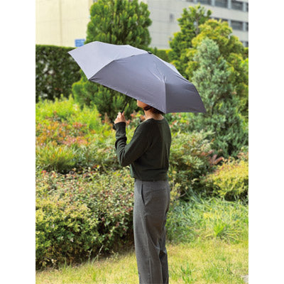 吸水収納ケース付UV折りたたみ傘　ブラック