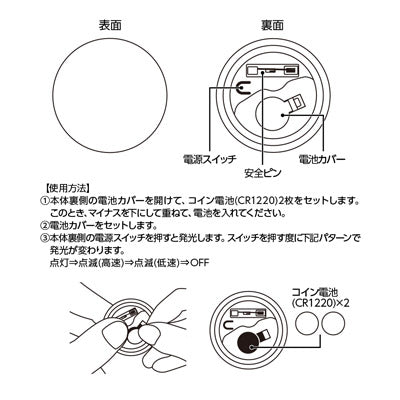 ライティングバッジ　丸形