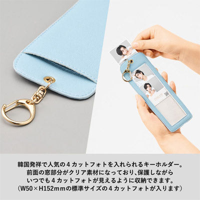 ４カットフォトキーホルダー　オレンジ