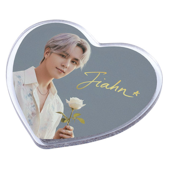 アクリルマグネット　ハート　クリア