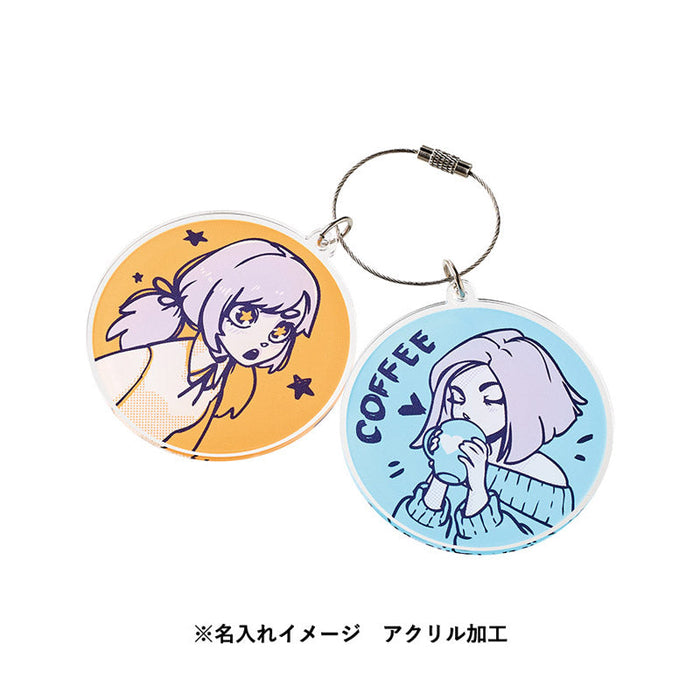 ワイヤーリング２連アクリルキーホルダー６５×６７mm+６５×６７mm