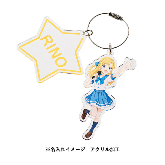 ワイヤーリング２連アクリルキーホルダー４７×８８mm+６５×６７mm