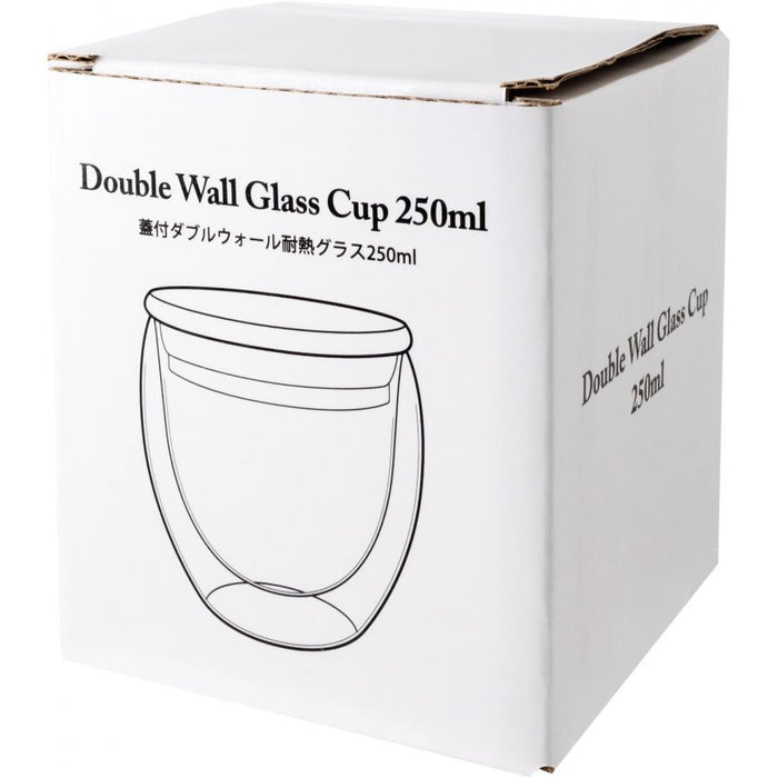 蓋付ダブルウォール耐熱グラス250ml