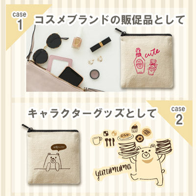 ライトキャンバスフラットポーチ（ＳＳ） ナチュラル