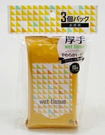 厚手ウェットティッシュ携帯用10枚入3P
